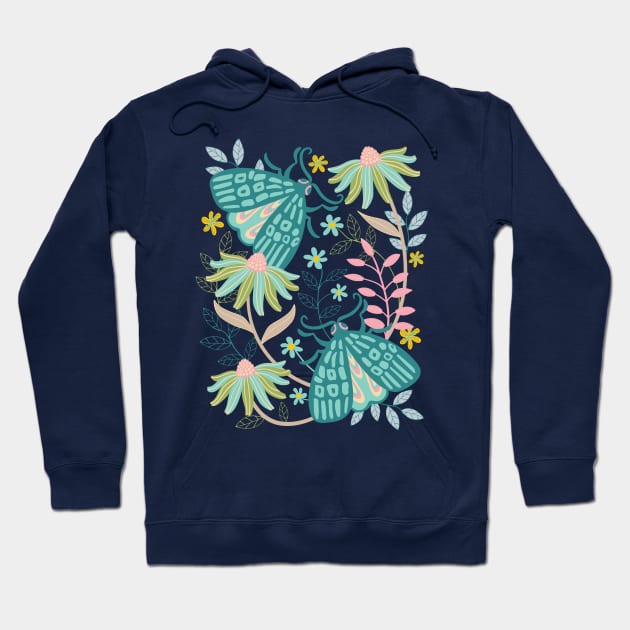 TWO MOTHS Butterfly Floral - UnBlink Studio by Jackie Tahara Hoodie by UnBlink Studio by Jackie Tahara